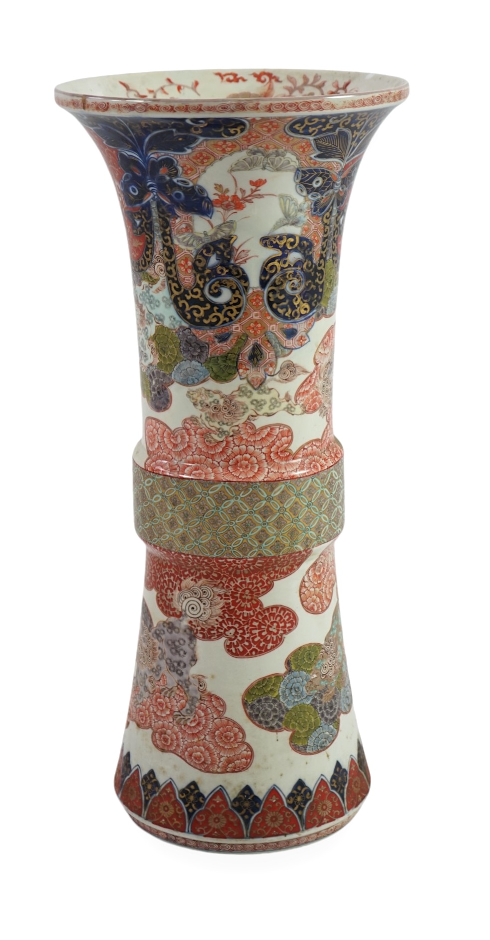 A large Japanese Imari floor standing vase, c.1900